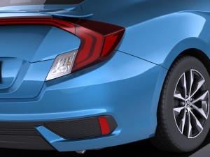 Honda Civic Coupe Led 2018 vray Modello 3D