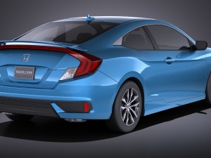 Honda Civic Coupe Led 2018 vray Modello 3D