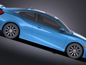 Honda Civic Coupe Led 2018 vray Modello 3D