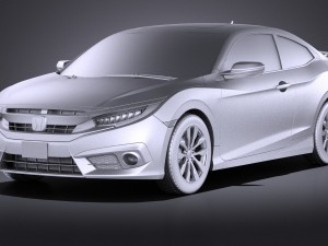 Honda Civic Coupe Led 2018 vray Modello 3D