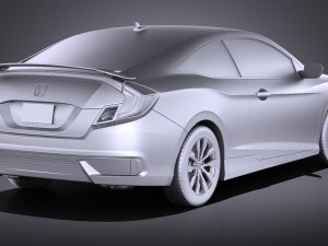 Honda Civic Coupe Led 2018 vray Modello 3D