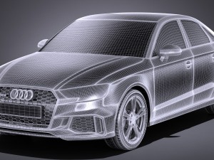 Audi RS3 Sedan 2017 Modello 3D