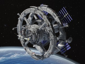 Sci-Fi Space Station 3D Model