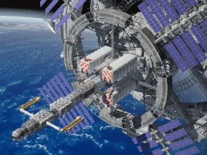 Stazione spaziale di fantascienza Modello 3D