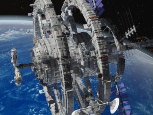 Sci-Fi Space Station 3D मॉडल