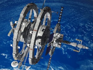 Sci-Fi Space Station 3D मॉडल