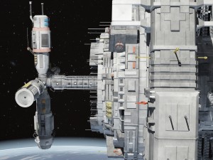 Sci-Fi Space Station 3D मॉडल