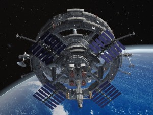 Sci-Fi Space Station 3D मॉडल