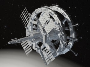 Sci-Fi Space Station 3D मॉडल