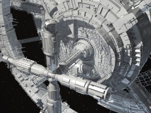 Sci-Fi Space Station 3D मॉडल