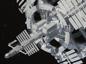 Sci-Fi Space Station 3D मॉडल