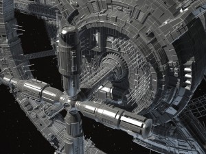 Sci-Fi Space Station 3D मॉडल