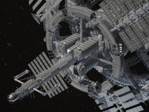 Sci-Fi Space Station 3D मॉडल