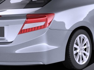 Honda Civic 2013 USA Coupe vray Modello 3D