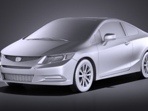 Honda Civic 2013 USA Coupe vray Modello 3D