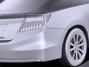 Honda Civic 2013 USA Coupe vray Modello 3D