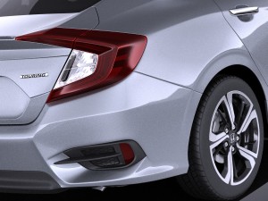 Honda Civic Sedan EX 2017 vray Model 3D