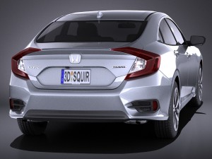 Honda Civic Sedan EX 2017 vray Model 3D