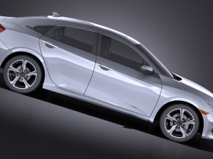 Honda Civic Sedan EX 2017 vray Model 3D