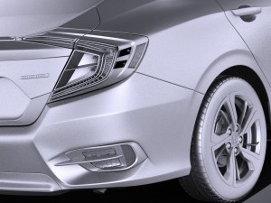 Honda Civic Sedan EX 2017 vray Model 3D