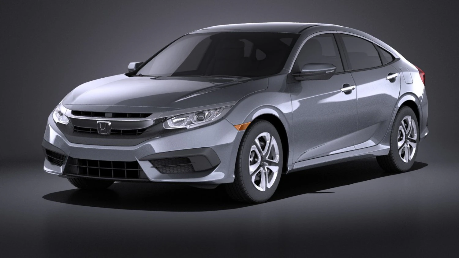 Honda Civic Sedan LX 2017 vray 3D Model .c4d .max .obj .3ds .fbx .stl .blend 