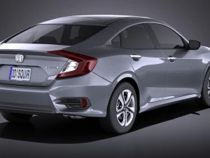 Honda Civic Sedan LX 2017 vray 3D Model