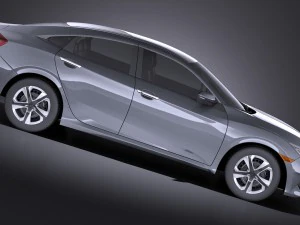 Honda Civic Sedan LX 2017 vray 3D Model