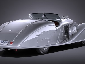 Mercedes-Benz 500K Erdmann Rossi 1936 Modèle 3D