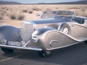 Mercedes-Benz 500K Erdmannrossi 1936 Desert Studio Modelo 3D