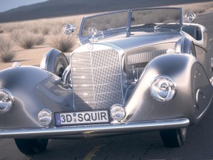 Mercedes-Benz 500K Erdmannrossi 1936 Desert Studio 3D-Modell