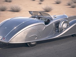Mercedes-Benz 500K Erdmannrossi 1936 Desert Studio 3D-Modell