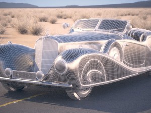 Mercedes-Benz 500K Erdmannrossi 1936 Desert Studio 3D-Modell