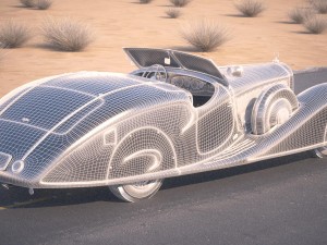 Mercedes-Benz 500K Erdmannrossi 1936 Desert Studio 3D-Modell