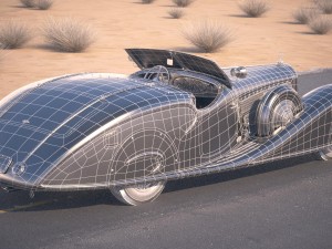 Mercedes-Benz 500K Erdmannrossi 1936 Desert Studio 3D-Modell