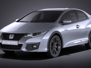 Honda Civic Sport 2016 vray 3D Model
