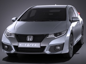 Honda Civic Sport 2016 vray 3Dモデル