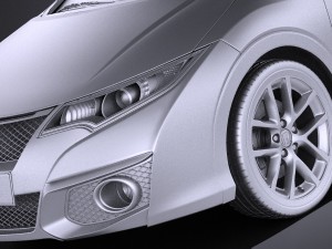 Honda Civic Sport 2016 vray 3Dモデル