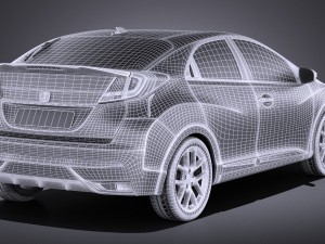 Honda Civic Sport 2016 vray 3Dモデル