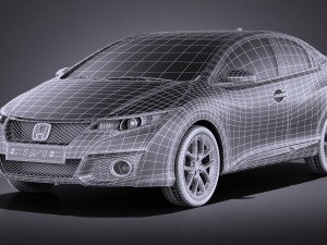 Honda Civic Sport 2016 vray 3Dモデル