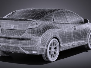 Honda Civic Sport 2016 vray 3Dモデル