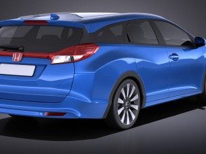 Honda Civic Tourer 2015 vray 3D Модель