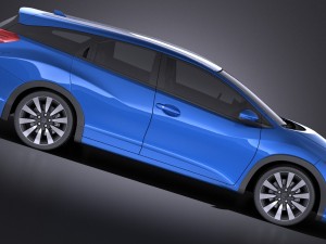 Honda Civic Tourer 2015 vray 3D Модель