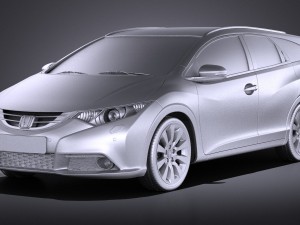 Honda Civic Tourer 2015 vray 3D Модель