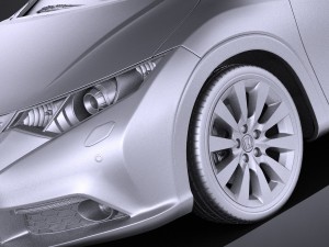 Honda Civic Tourer 2015 vray 3D Модель