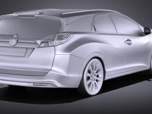 Honda Civic Tourer 2015 vray 3D Модель