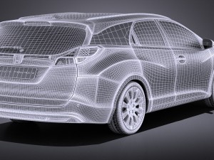 Honda Civic Tourer 2015 vray 3D Модель