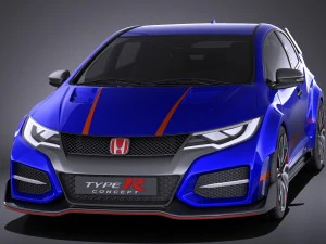 Honda Civic Type R Concept 2015 vray 3D Model