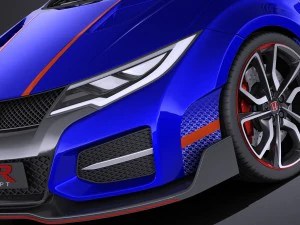 Honda Civic Type R Concept 2015 vray 3D Model