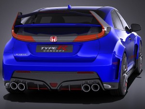 Honda Civic Type R Concept 2015 vray 3D Модель