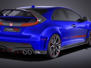 Honda Civic Type R Concept 2015 vray 3D Модель